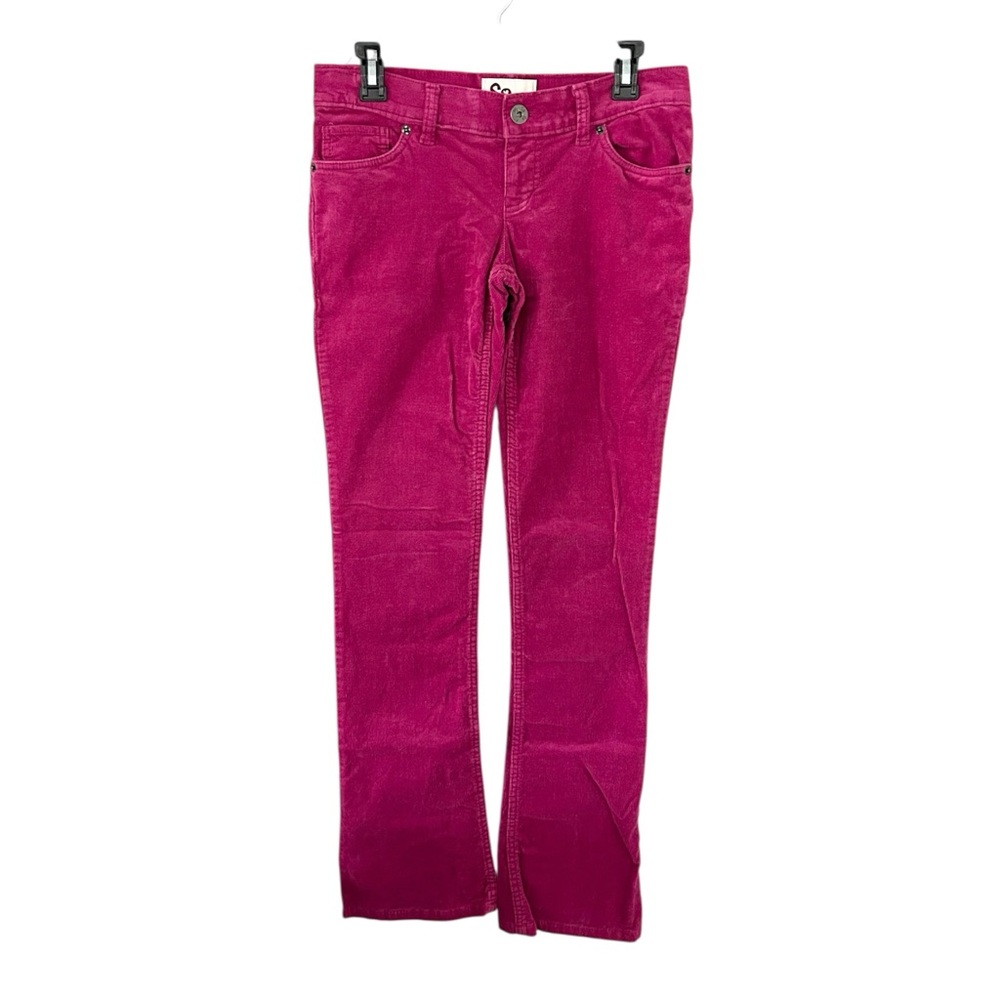 SO Y2K Hot Pink Corduroy Low Rise Pants‎